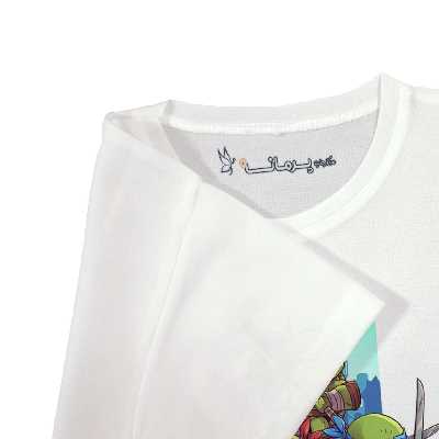 تی شرت  آستین کوتاه بچگانه پرمانه طرح لاکپشت های نینجا کد pmt.6619