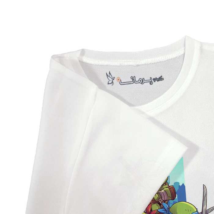 تی شرت  آستین کوتاه بچگانه پرمانه طرح لاکپشت های نینجا کد pmt.6619