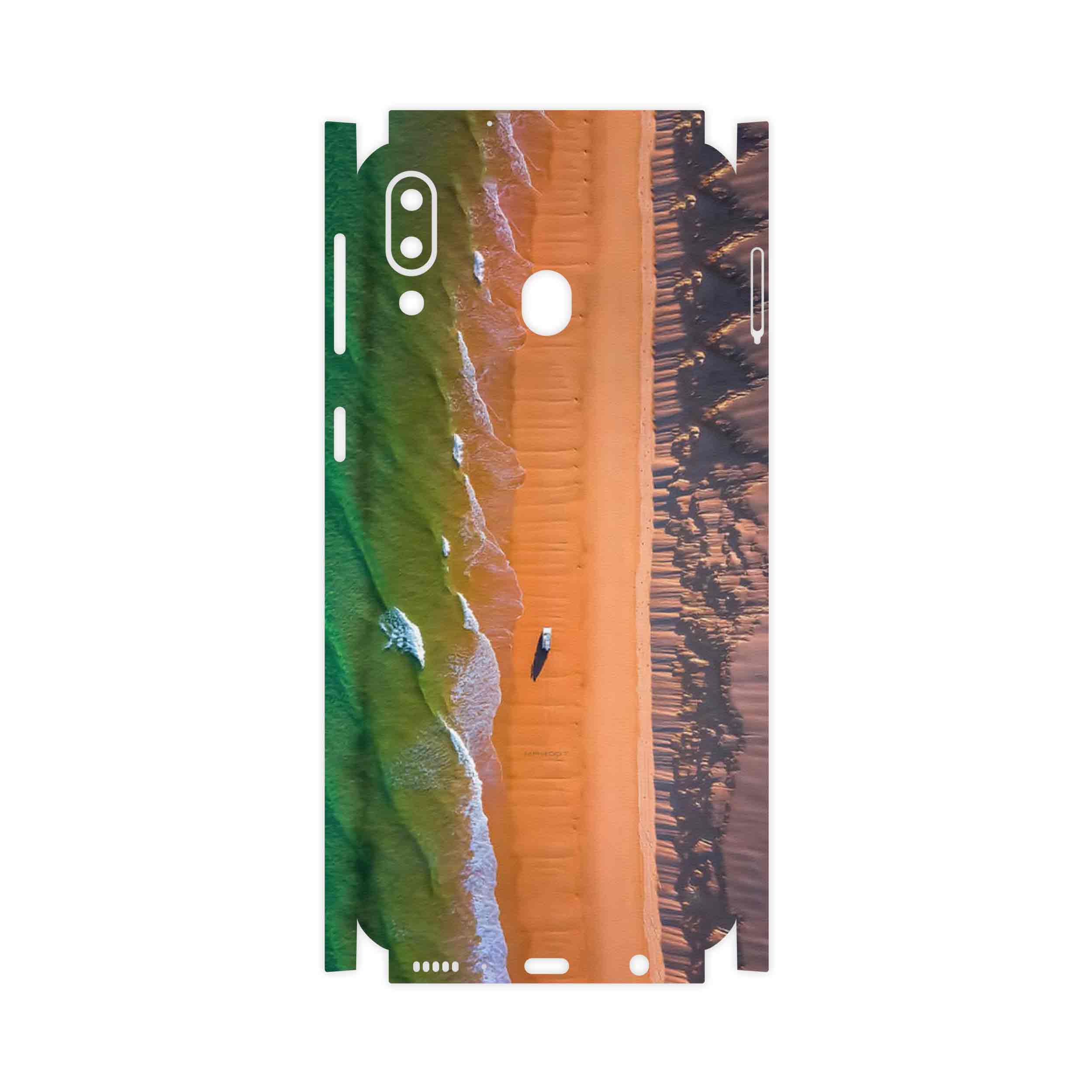 برچسب پوششی ماهوت مدل Beach and Green Sea-FullSkin مناسب برای گوشی موبایل سامسونگ Galaxy M20