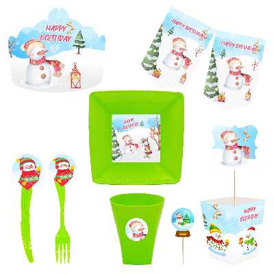  مجموعه 72 عددی تم تولد طرح آدم برفی