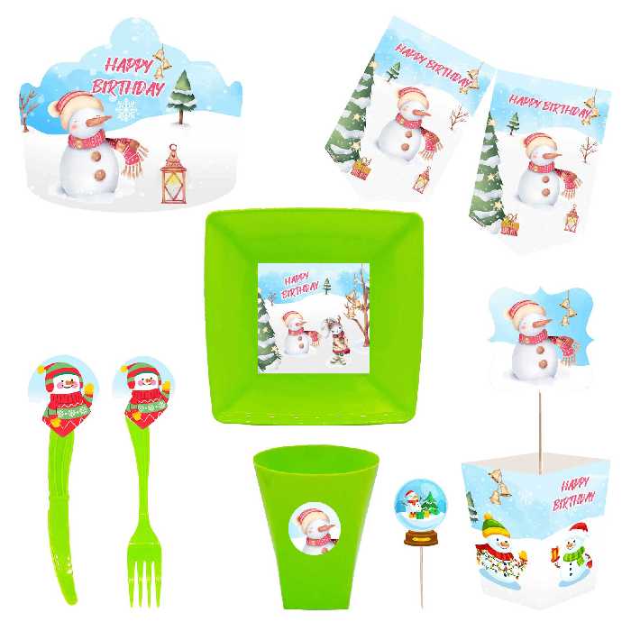  مجموعه 72 عددی تم تولد طرح آدم برفی