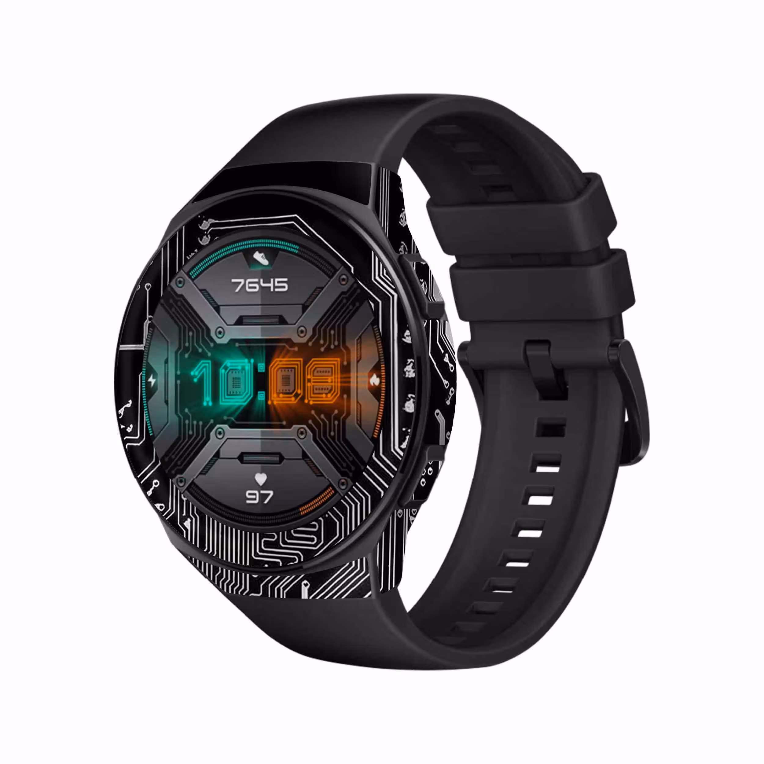 برچسب ماهوت طرح Black Printed Circuit Board مناسب برای ساعت هوشمند هوآوی Watch GT 2e