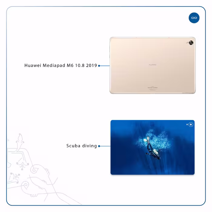 برچسب پوششی ماهوت مدل Scuba Diving مناسب برای تبلت هوآوی Mediapad M6 10.8 2019