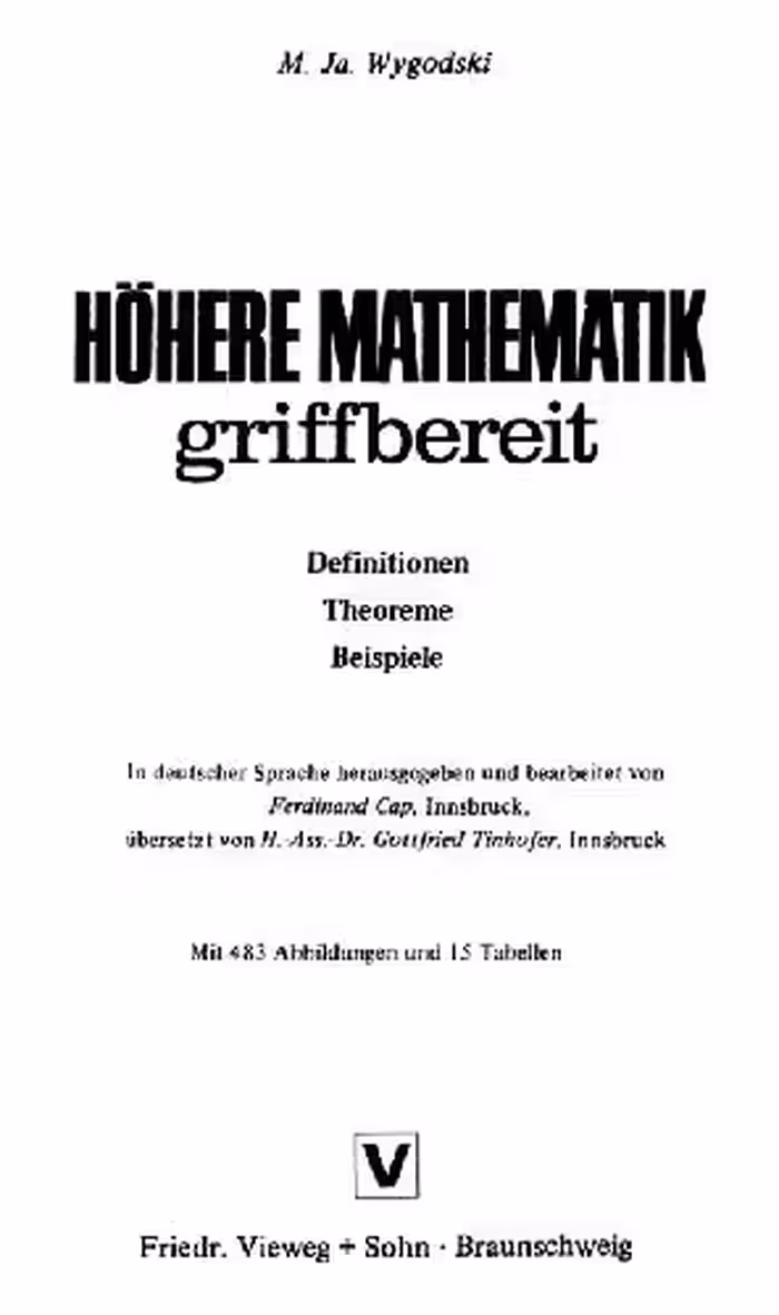 خرید و دانلود نسخه کامل کتاب Hoehere Mathematik griffbereit