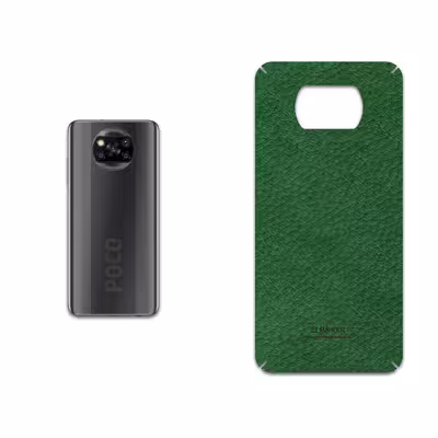 برچسب پوششی ماهوت مدل Green-Leather مناسب برای گوشی موبایل شیائومی Poco X3 NFC