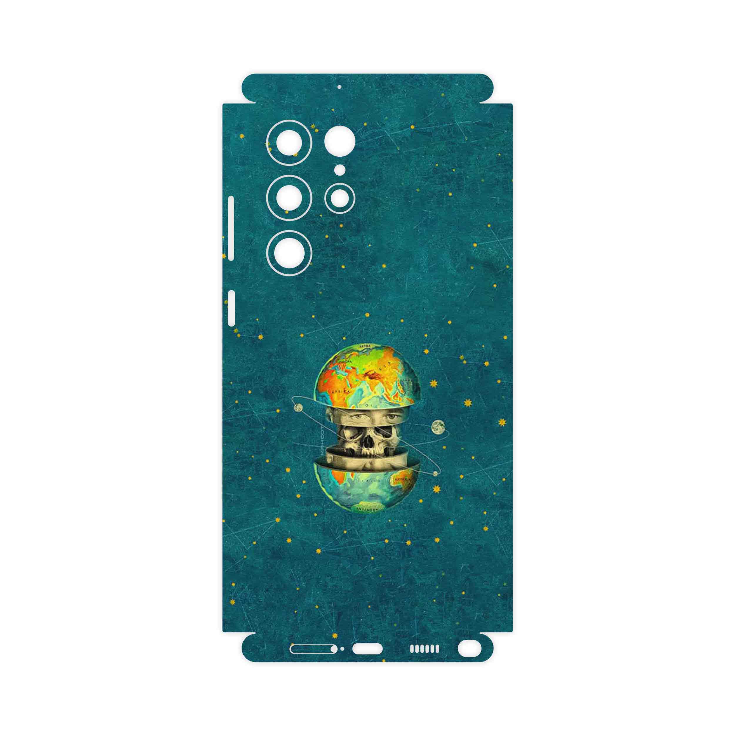 برچسب پوششی ماهوت مدل Collage of Earth Face-FullSkin مناسب برای گوشی موبایل سامسونگ Galaxy S22 Ultra 5G