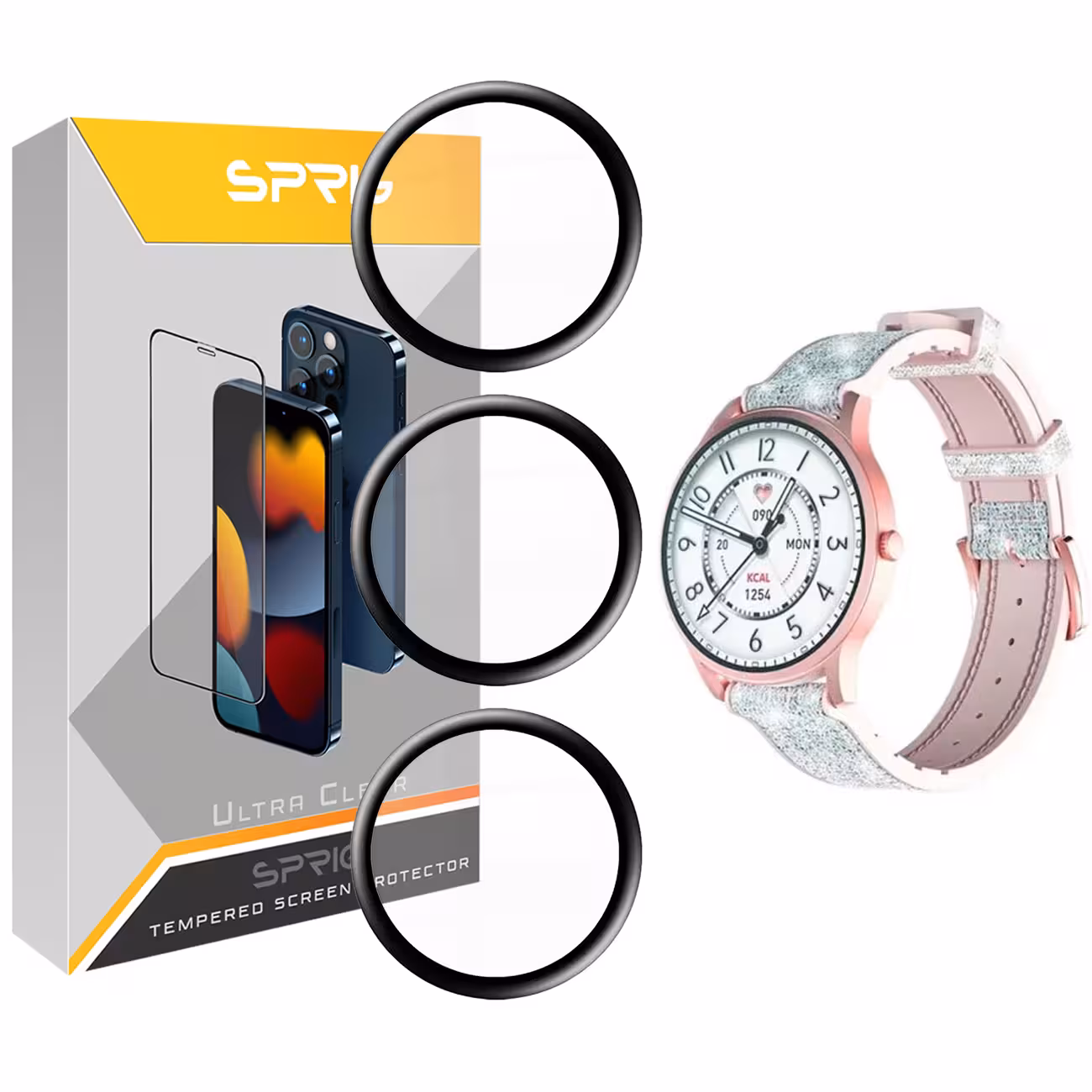 محافظ صفحه نمایش نانو اسپریگ مدل SPG مناسب برای ساعت هوشمند شیائومی Lora بسته سه عددی