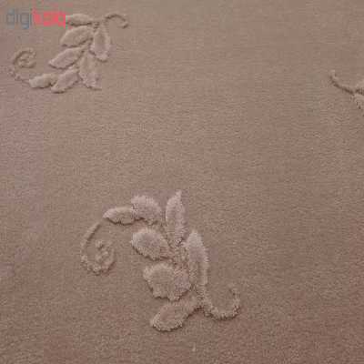 فرش ماشینی زمرد مشهد طرح 1913 زمینه بژ