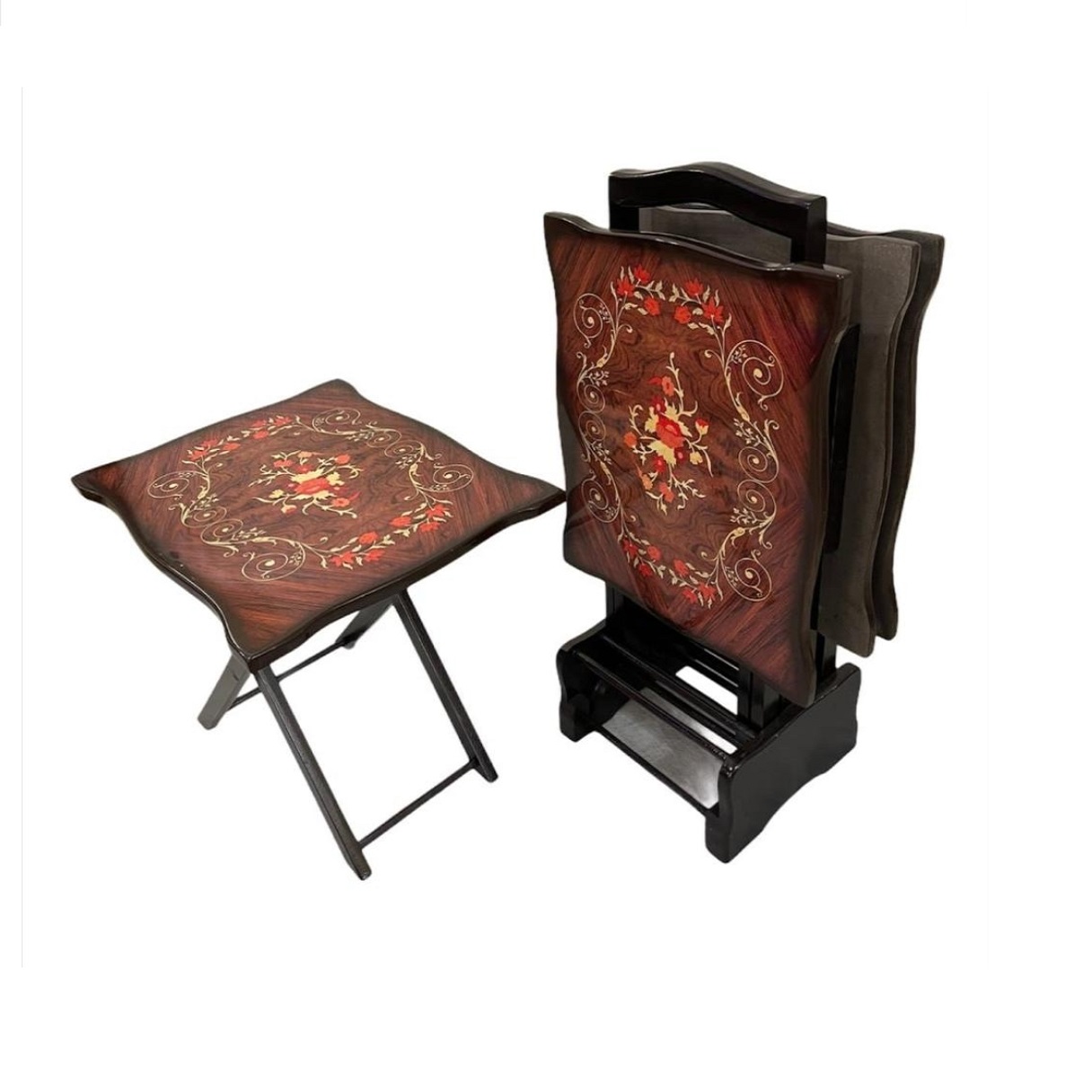 میز عسلی گالری چوب آشنایی مدل 749 مجموعه 4 عددی