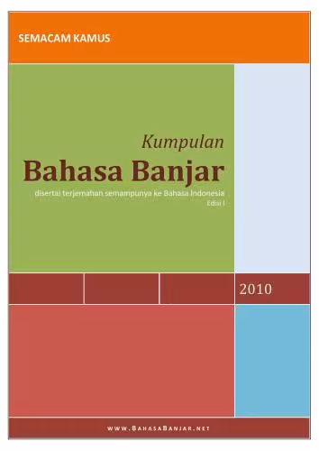 خرید و دانلود نسخه کامل کتاب Kumpulan Bahasa Banjar disertai terjemahan semampunya ke Bahasa Indonesia