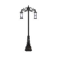 چراغ دو شاخه پارکی و حیاطی بیتانور مدل درتا بلند طرح دار کد 482421BT-96202
