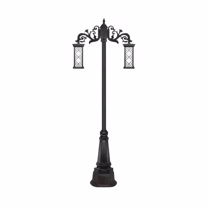 چراغ دو شاخه پارکی و حیاطی بیتانور مدل درتا بلند طرح دار کد 482421BT-96202