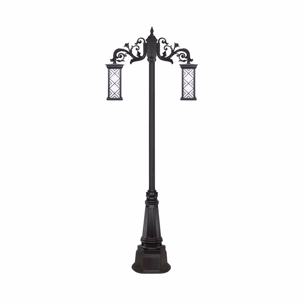 چراغ دو شاخه پارکی و حیاطی بیتانور مدل درتا بلند طرح دار کد 482421BT-96202