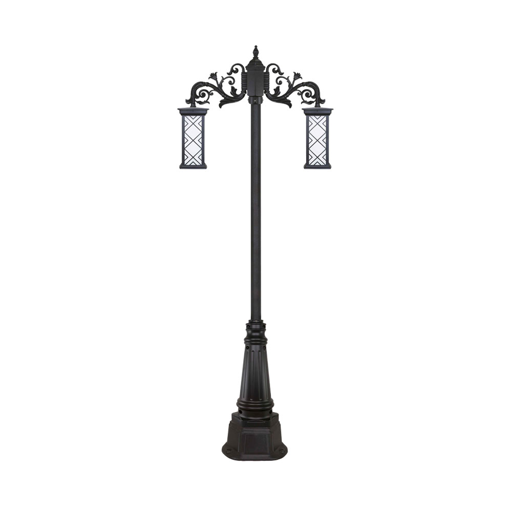 چراغ دو شاخه پارکی و حیاطی بیتانور مدل درتا بلند طرح دار کد 482421BT-96202