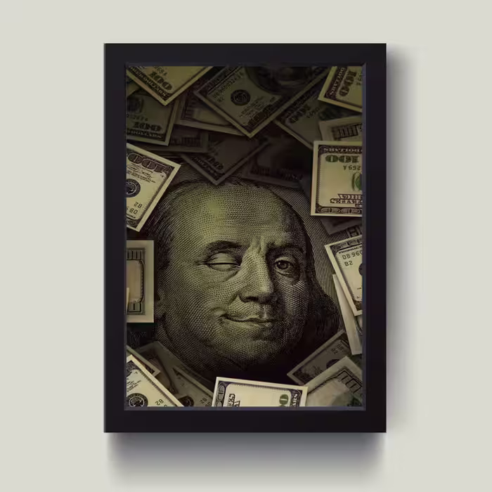 تابلو مدل دلار George Washington کدS0110-b | دنیای قاب