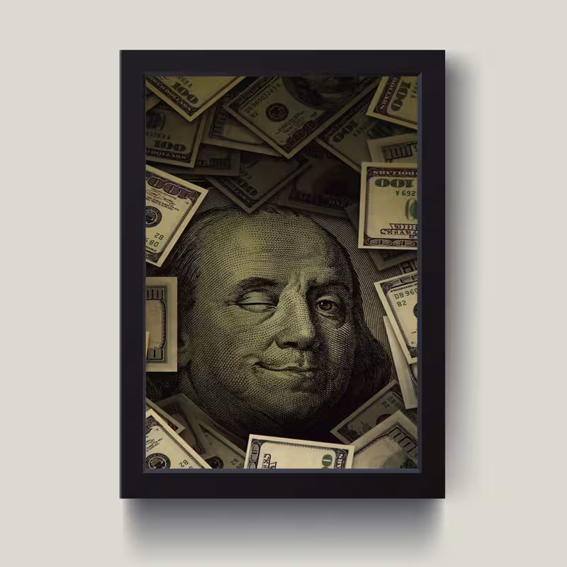 تابلو مدل دلار George Washington کدS0110-b | دنیای قاب