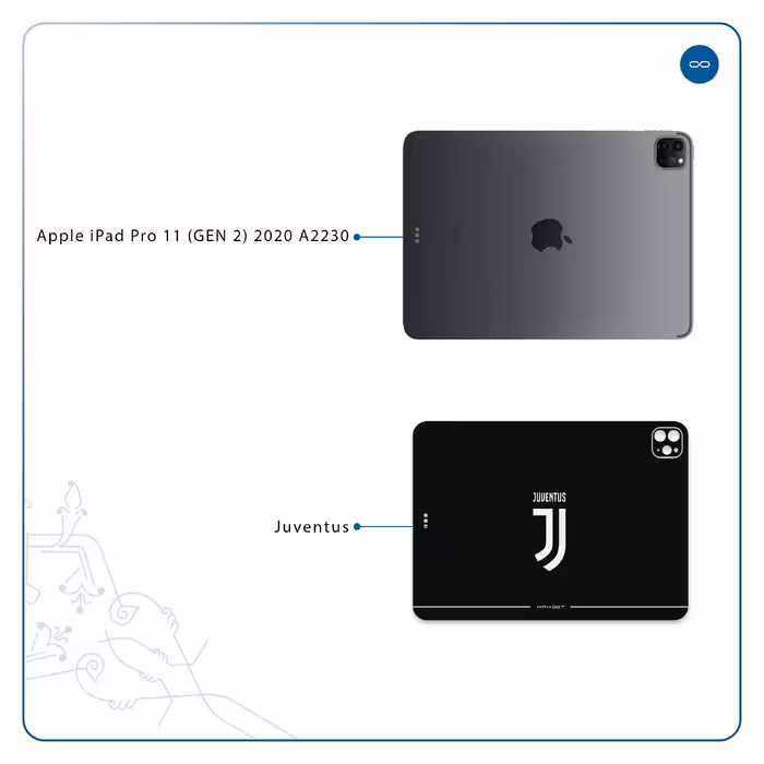 برچسب پوششی ماهوت مدل Juventus مناسب برای تبلت اپل iPad Pro 11 (GEN 2) 2020 A2230