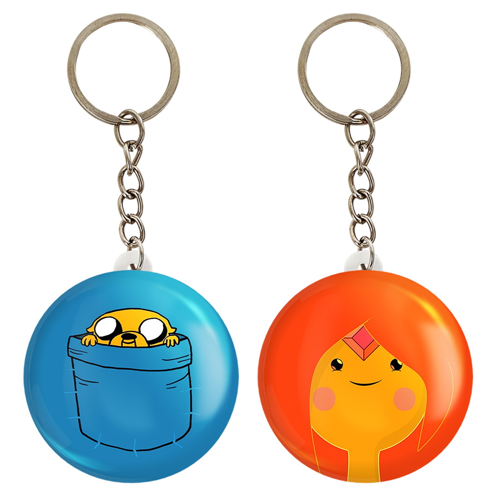 جاکلیدی خندالو مدل فلیم و جیک وقت ماجراجویی Adventure Time کد 2083620830 مجموعه 2 عددی