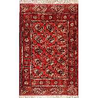 فرش دستبافت یک و نیم متری طرح ترکمن کد AA460