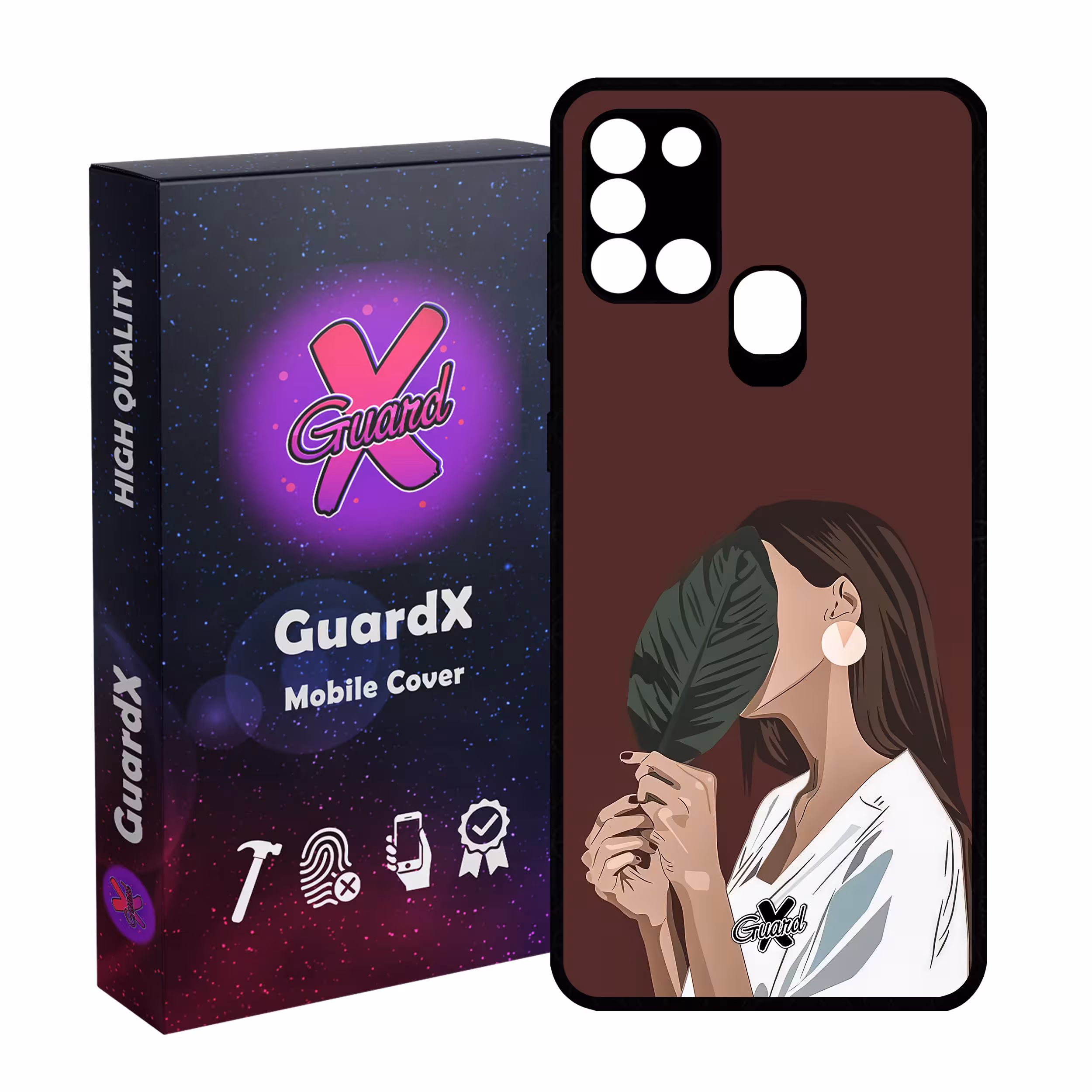 کاور گارد ایکس طرح دختر مدل Glass10476 مناسب برای گوشی موبایل سامسونگ Galaxy A21s