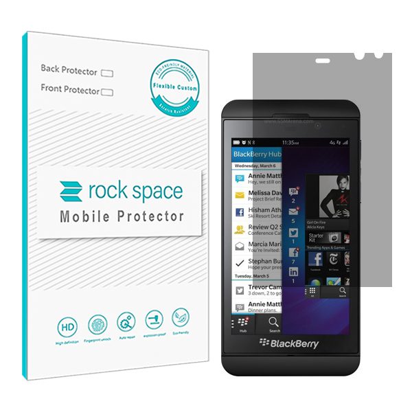 گلس بلک بری Z10 مدل نانو هیدروژل پرایوسی برند راک اسپیس کد S