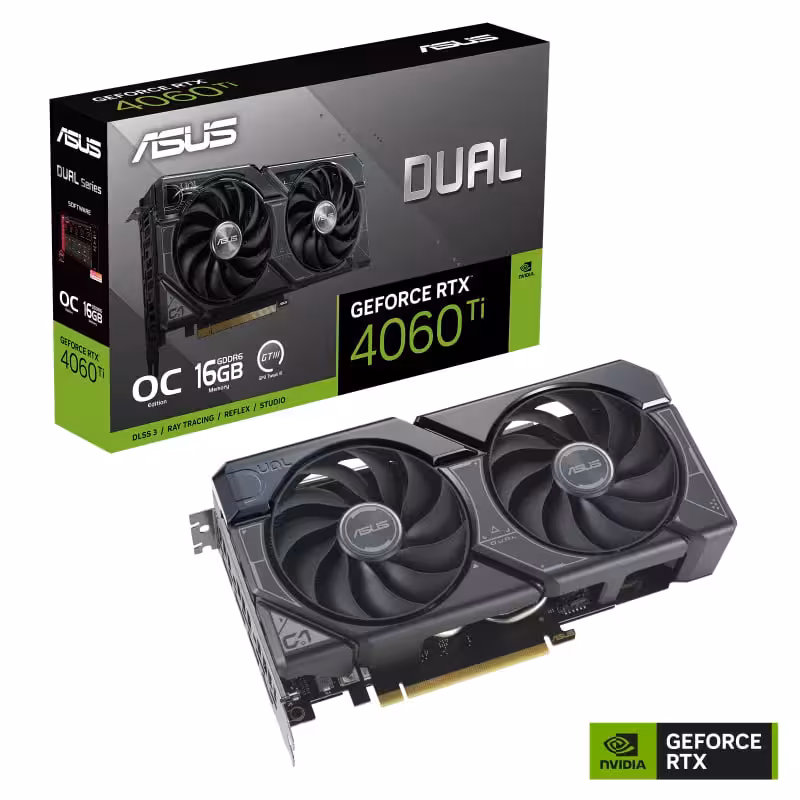 کارت گرافیک مدل RTX-4060Ti 16GB DUAL OC ASUS ایسوس