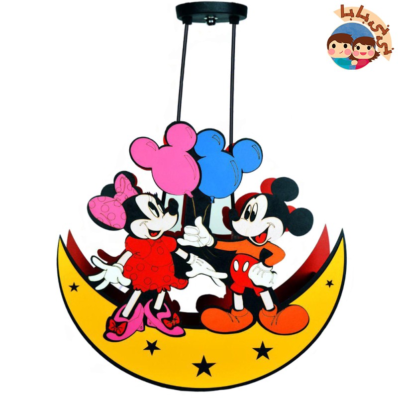 لوستر کودک دو شاخه طرح میکی موس