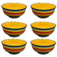 کاسه چینی مدل آبگوشت خوری هفت رنگ بسته 6 عددی