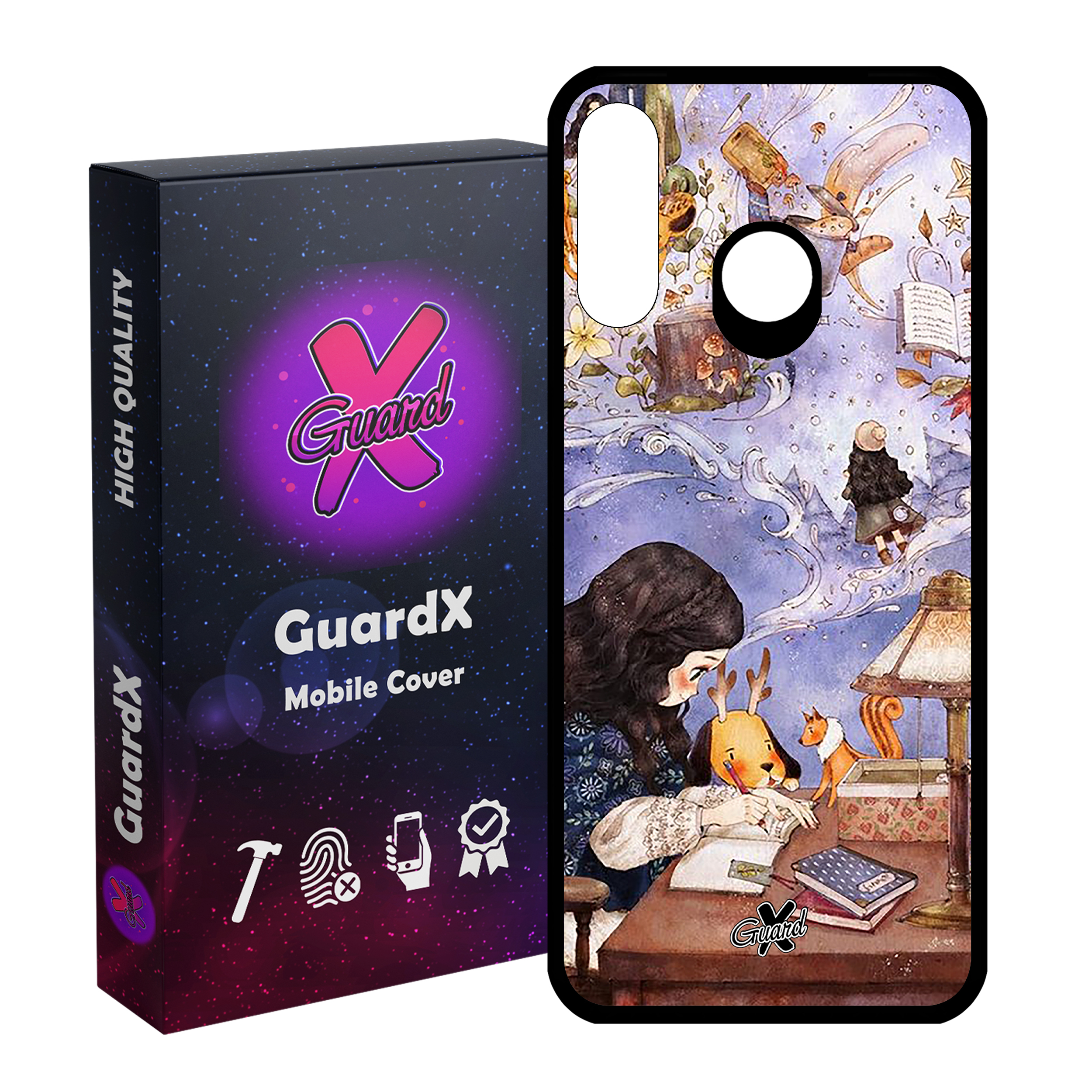 کاور گارد ایکس طرح دختر مدل Glass10293 مناسب برای گوشی موبایل هوآوی P30 Lite