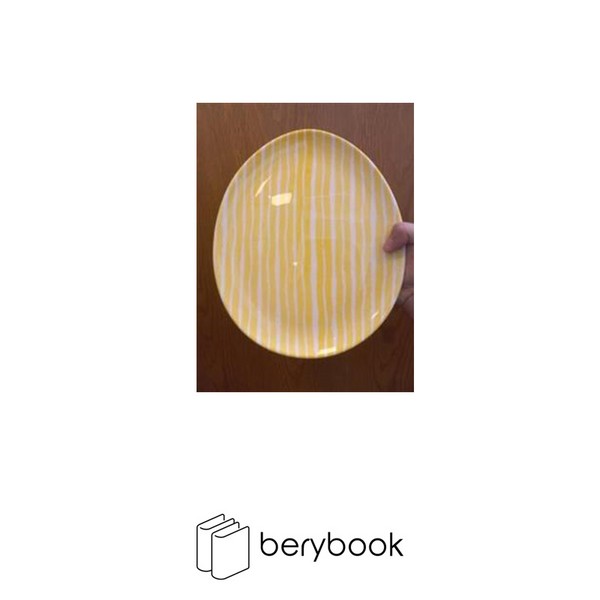 بشقاب / بادامی راه راه / رنگی