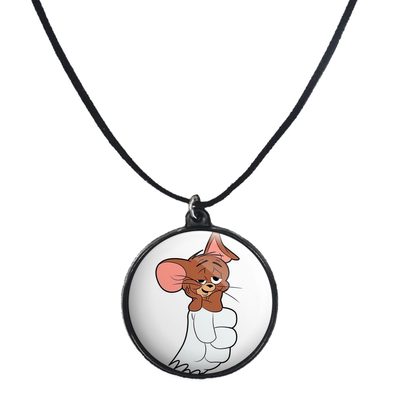 گردنبند پرمانه طرح تام و جری کد pmb.10759 مدل دو طرفه