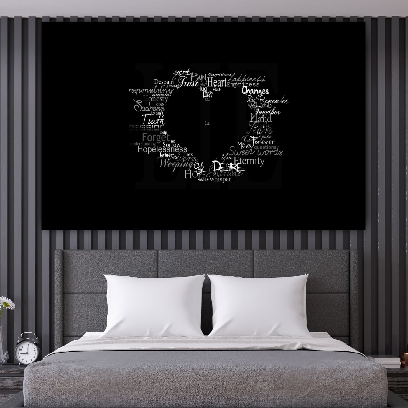 تابلو بوم طرح انگیزشی مدل HEART کد PB359