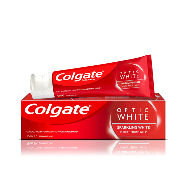 خمیر دندان سفید کننده مدل optic white کلگیت 50 میل