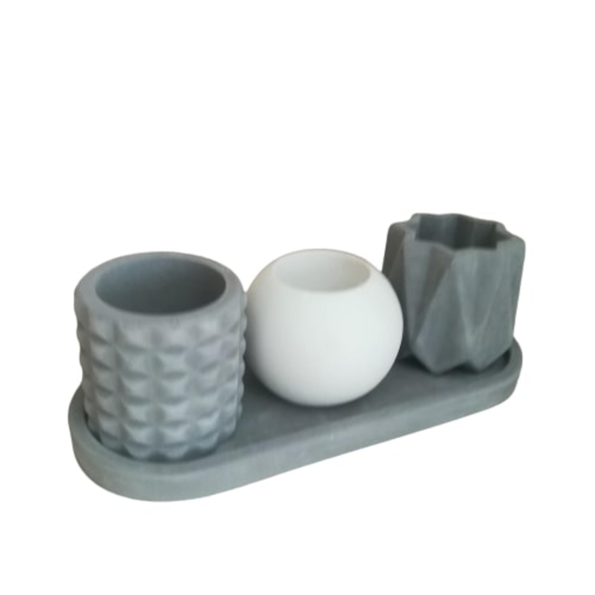 گلدان دکوری مدل تیتان کد ST2459807 مجموعه 4 عددی 