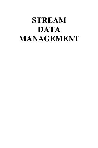خرید و دانلود نسخه کامل کتاب Stream data management