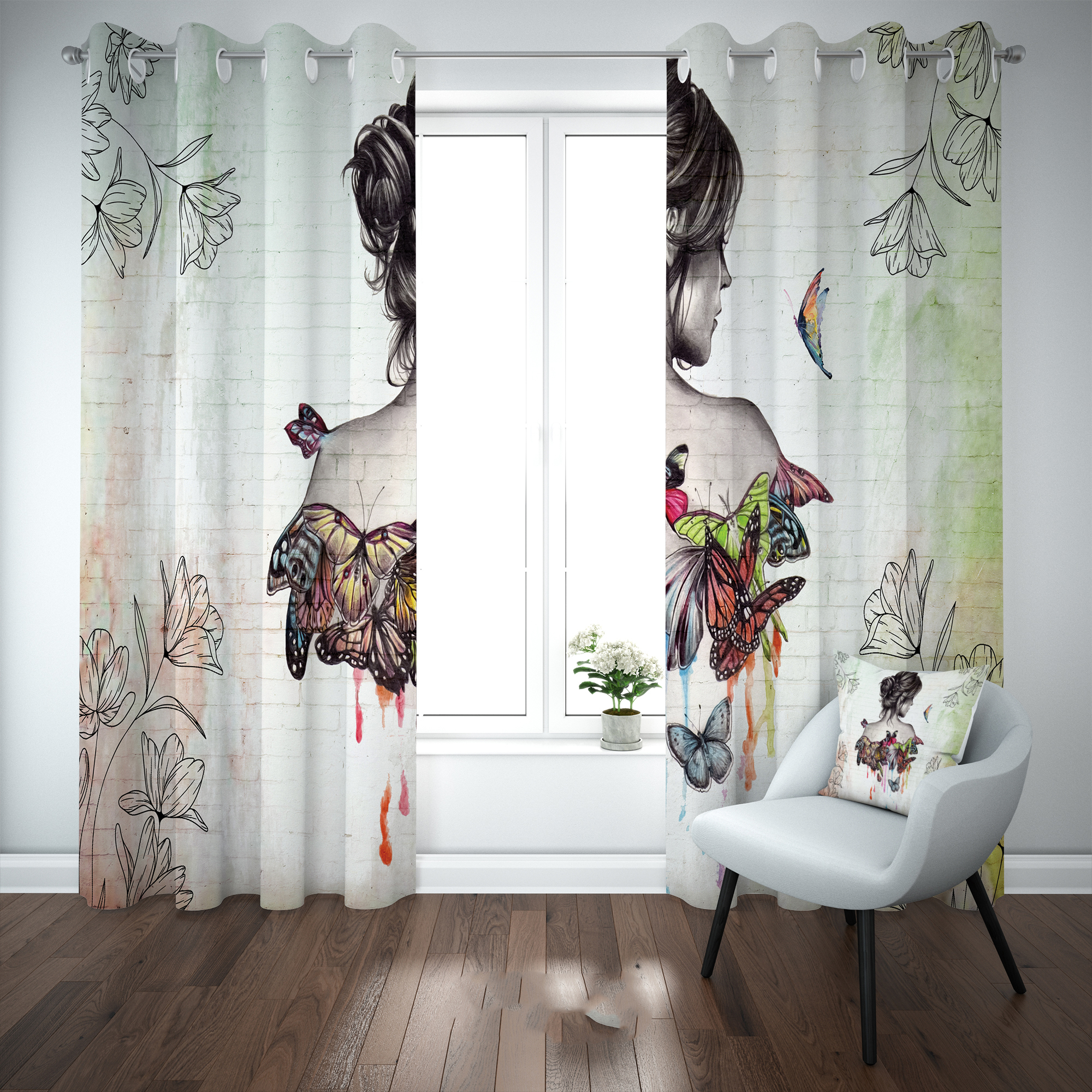 پرده مدل b2329 سایز 140×280 سانتی متر