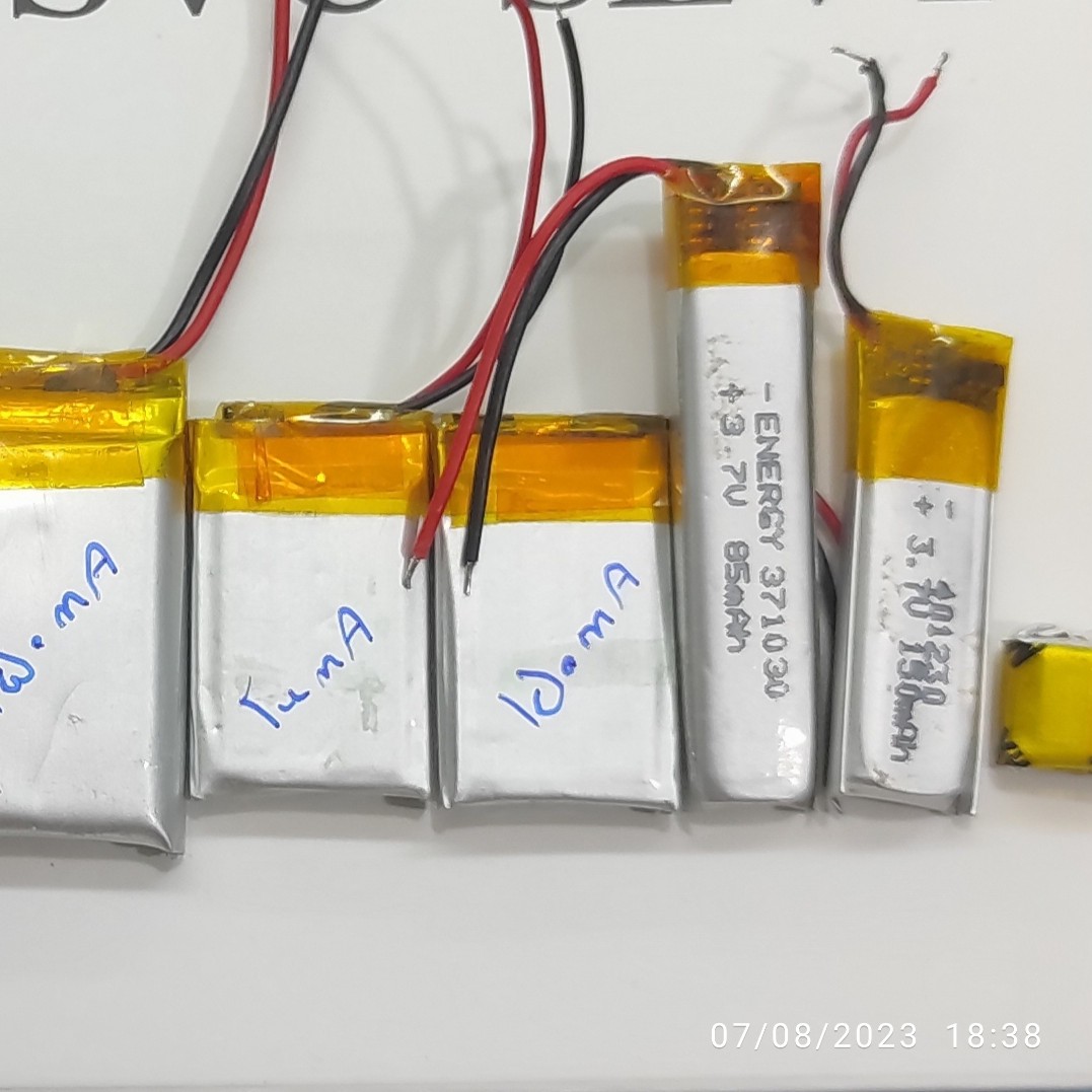 باطری هدفن وهندزفری های بی سیم  از   50 میلی امپر تا  800  و 1000 میلی آمپر