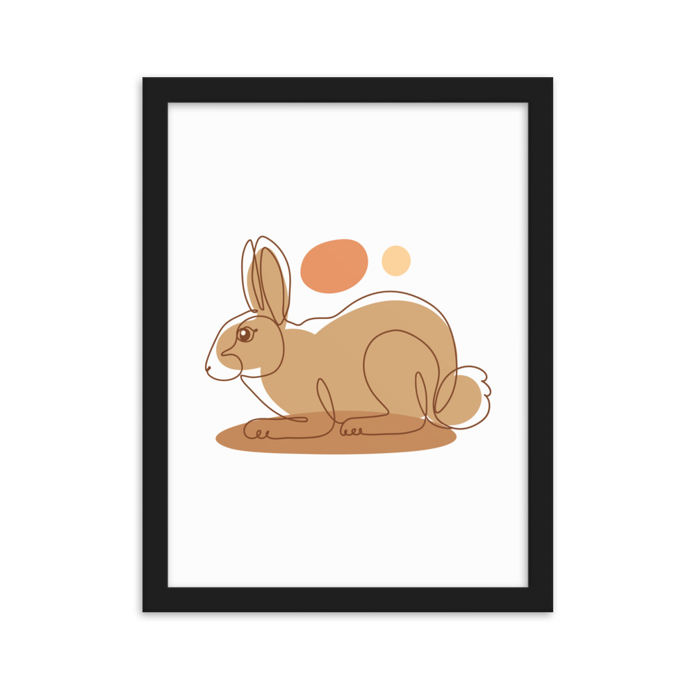 تابلو مدل دکوراتیو مینیمال طرح خرگوش کد 2830