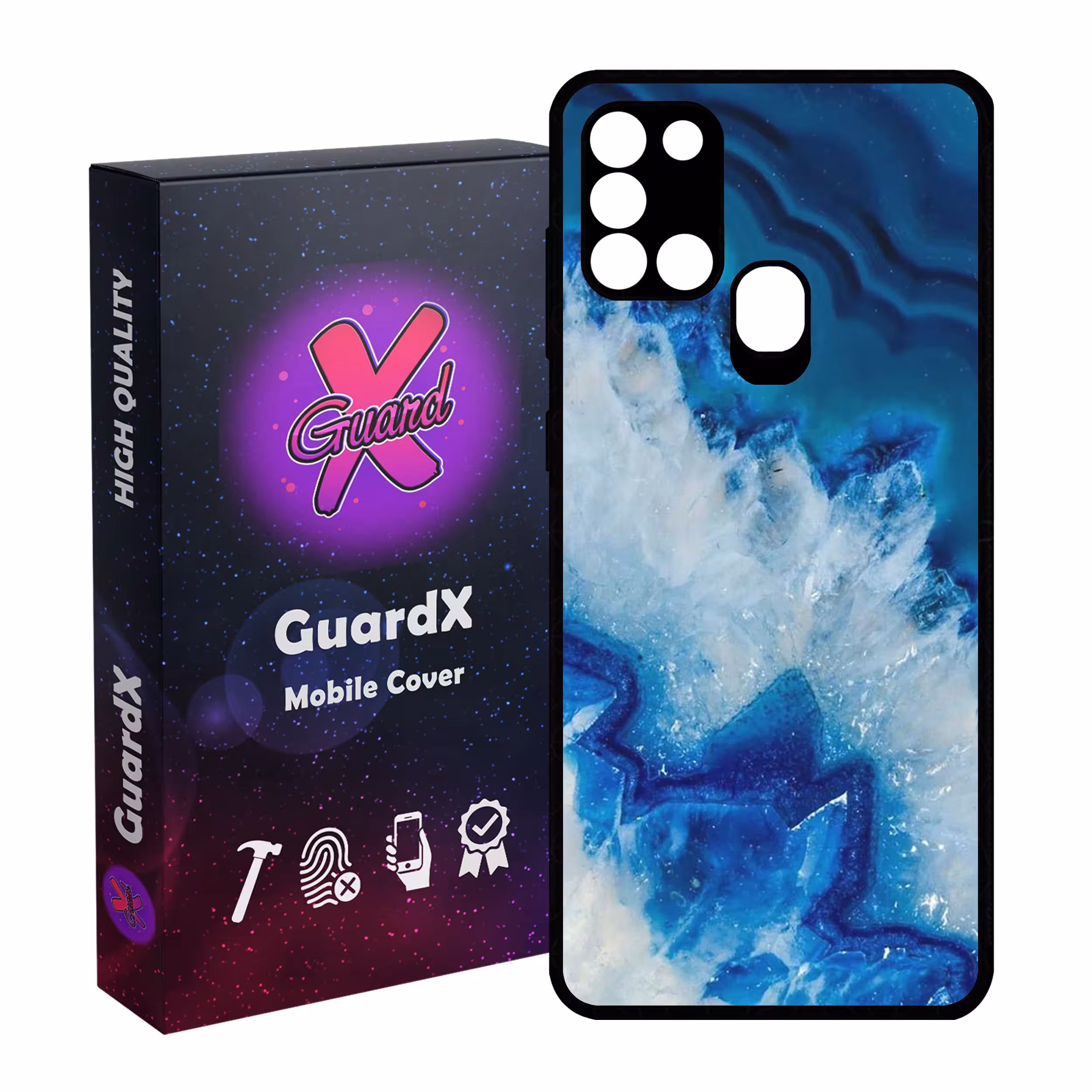 کاور گارد ایکس طرح Blue مدل Glass10407 مناسب برای گوشی موبایل سامسونگ Galaxy A21s