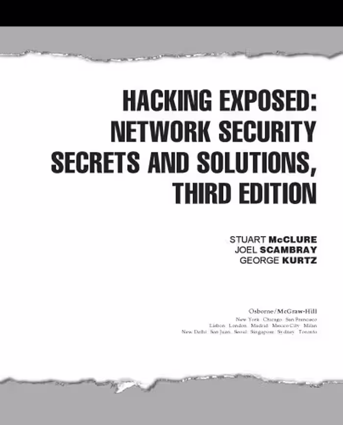 خرید و دانلود نسخه کامل کتاب Hacking Exposed: Network Security Secrets &amp; Solutions