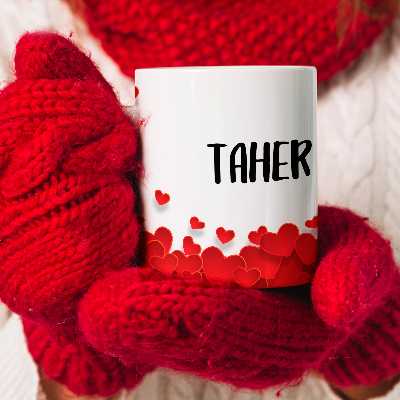 ماگ طرح قلب مدل طاهر