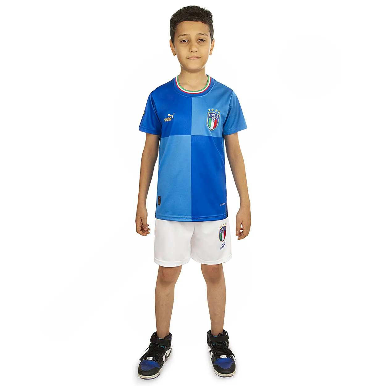 ست پیراهن شورت فوتبال بچه گانه اول تیم ملی ایتالیا پوما 23-2022 AKS | آبی