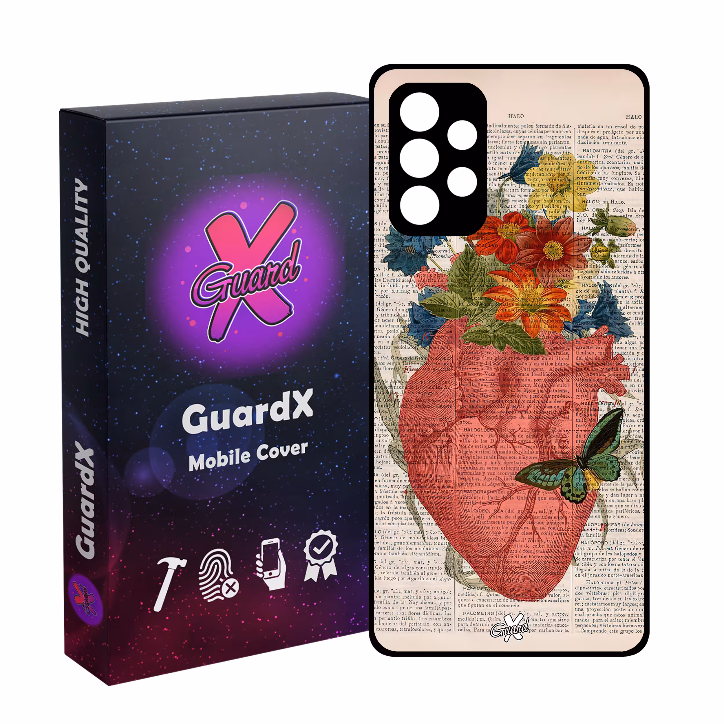 کاور گارد ایکس طرح قلب مدل Glass10505 مناسب برای گوشی موبایل سامسونگ Galaxy A72