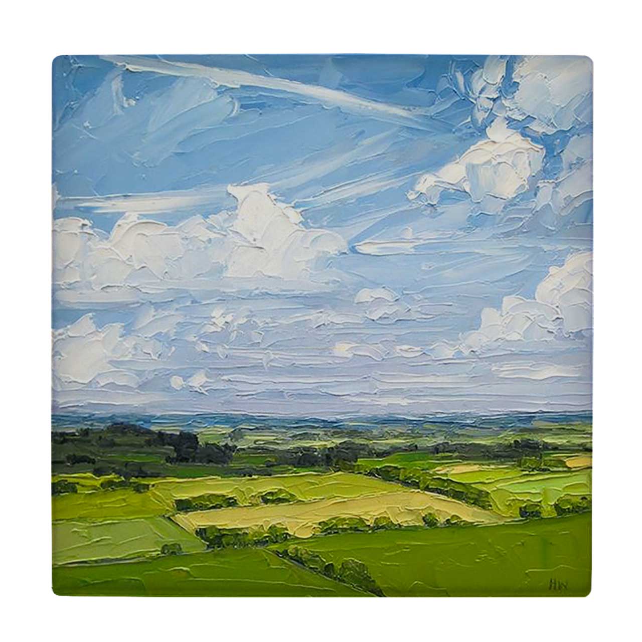  کاشی کارنیلا طرح نقاشی چمنزار و ابرها کد wkk1657