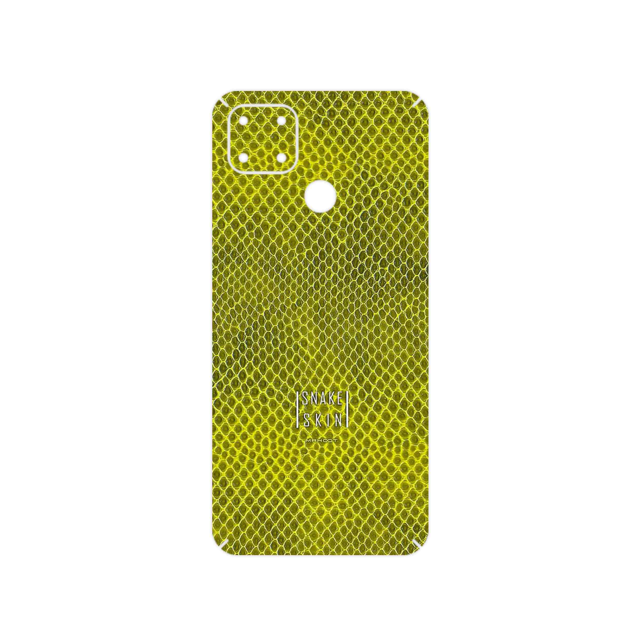برچسب پوششی ماهوت مدل Yellow Snake Skin مناسب برای گوشی موبایل ریلمی C25s