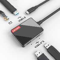 هاب 4 پورت Type C لنوو Lenovo LP0802 4 in 1 Type C HUB Adapter 3USB30 1RJ45 new