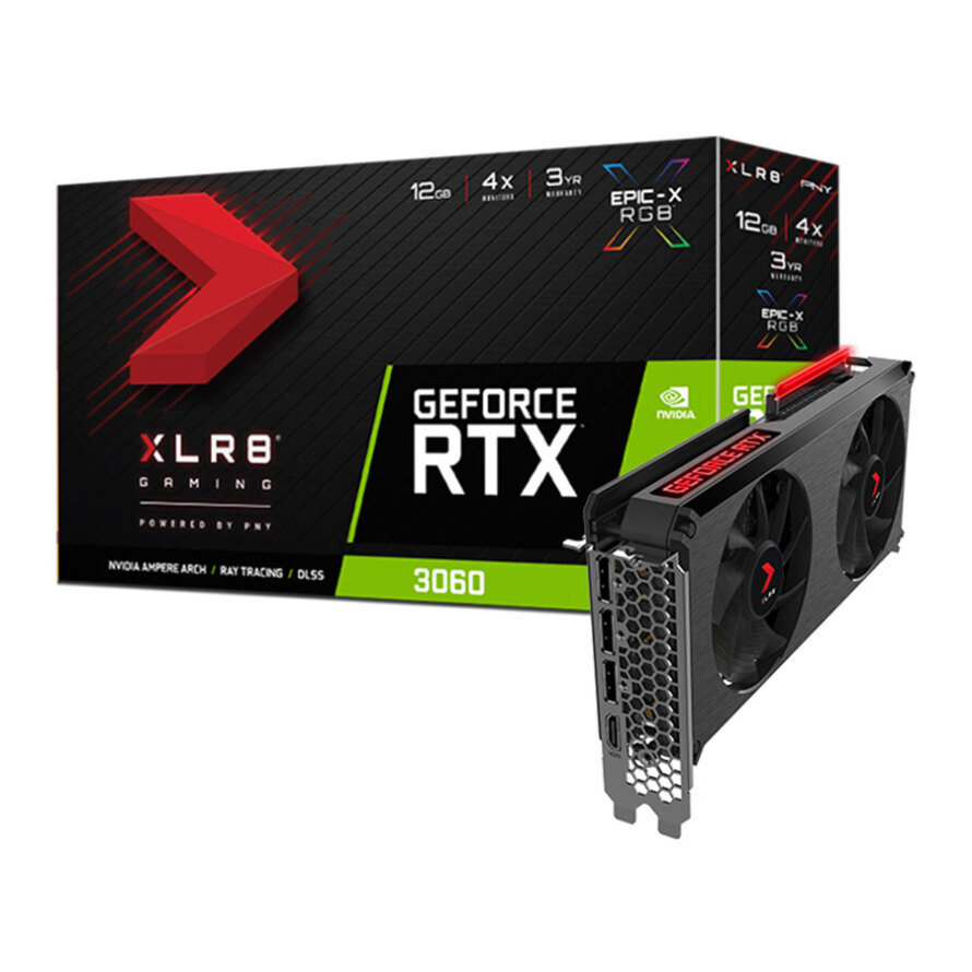 کارت گرافیک پی ان وای RTX 3060 12GB XLR8 Gaming REVEL EPIC-X RGB
