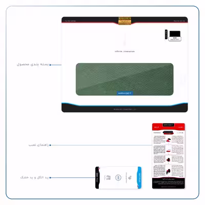 برچسب پوششی ماهوت مدل Green-Leather مناسب برای تبلت ایسوس Zenpad 3S 10 2017 Z500KL