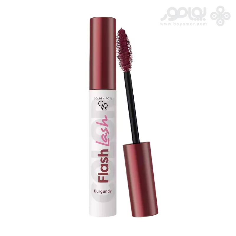 ریمل رنگی گلدن رز مدل FLASH LASH رنگ BURGUNDY حجم 9 میل