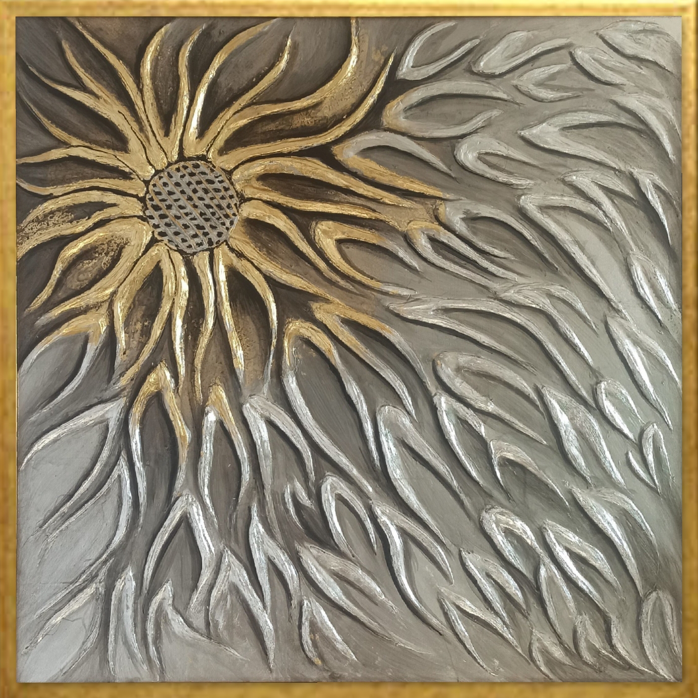 تابلو نقاشی اکریلیک طرح مهر و ماه